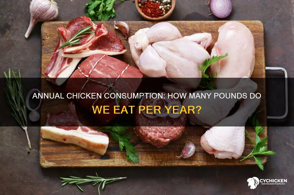 how many lbs of chicken per year