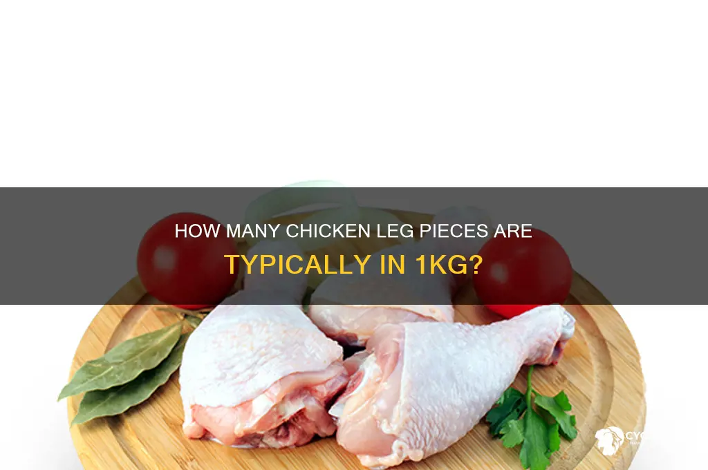 how many leg pieces in 1kg chicken