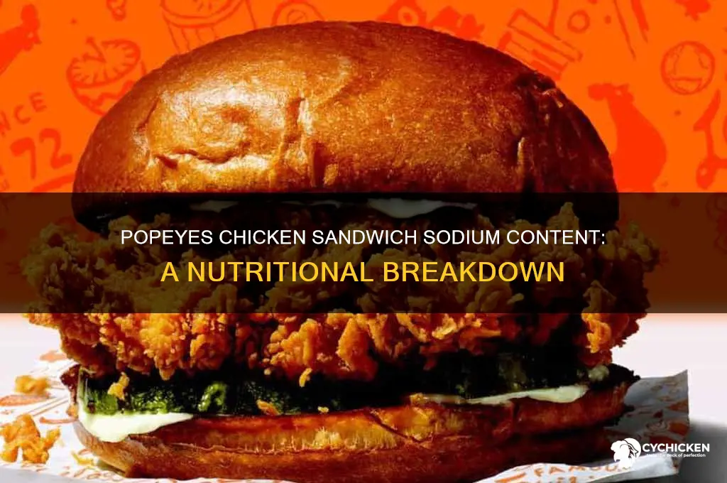 how many mg of sodium in popeyes chicken sandwich
