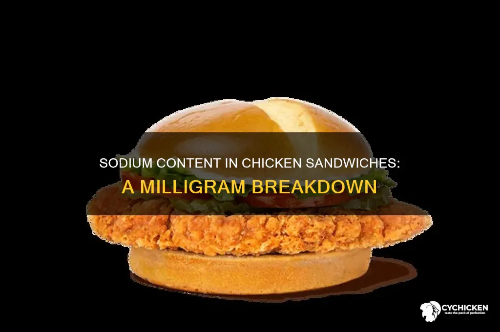 how many milligrams of sodium in a chicken sandwich