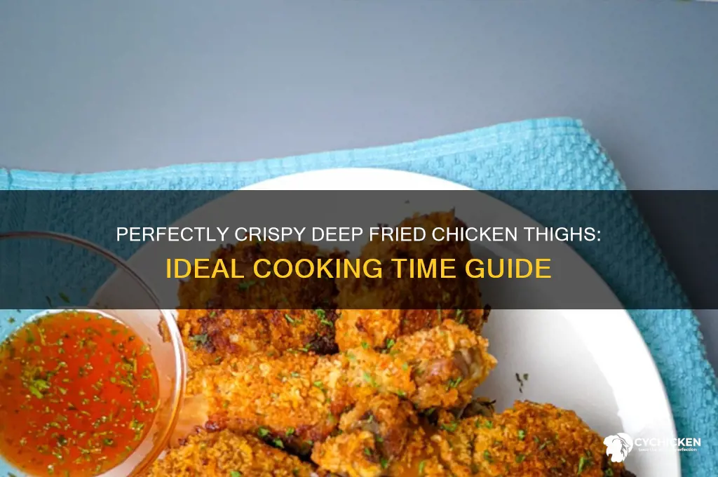 how many minutes for deep fried chicken thighs