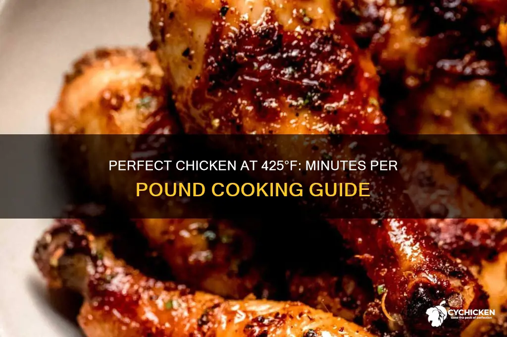 how many minutes per pound chicken 425