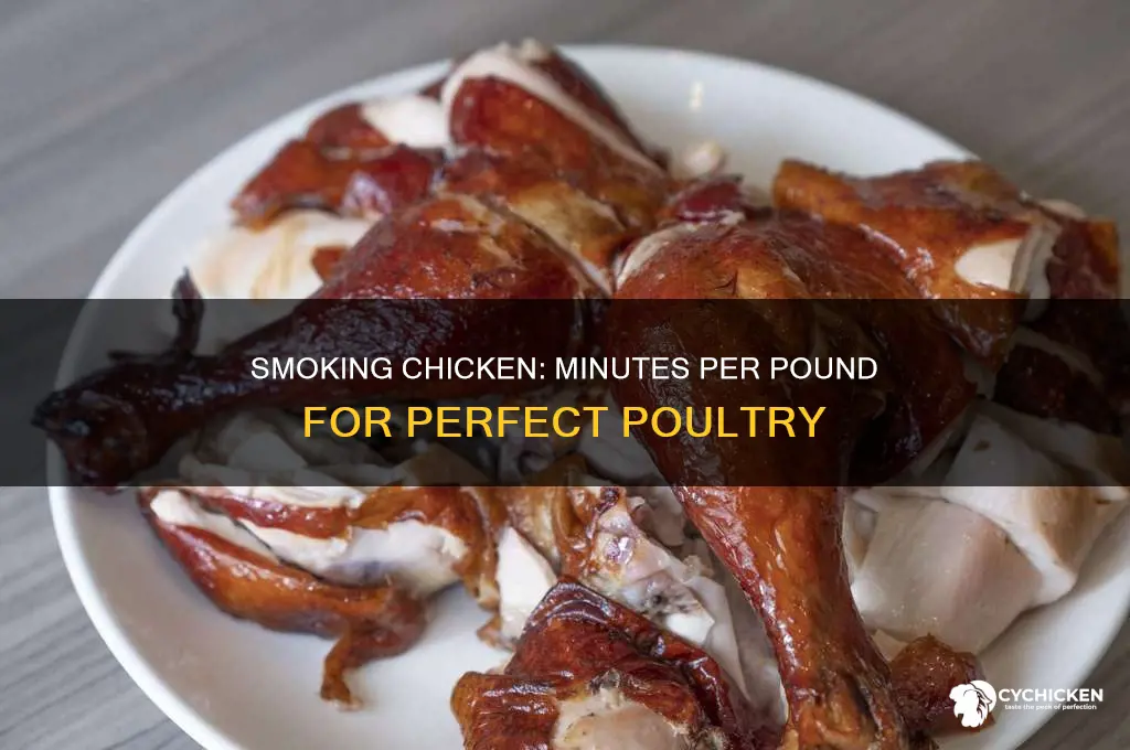 how many minutes per pound to smoke chicken