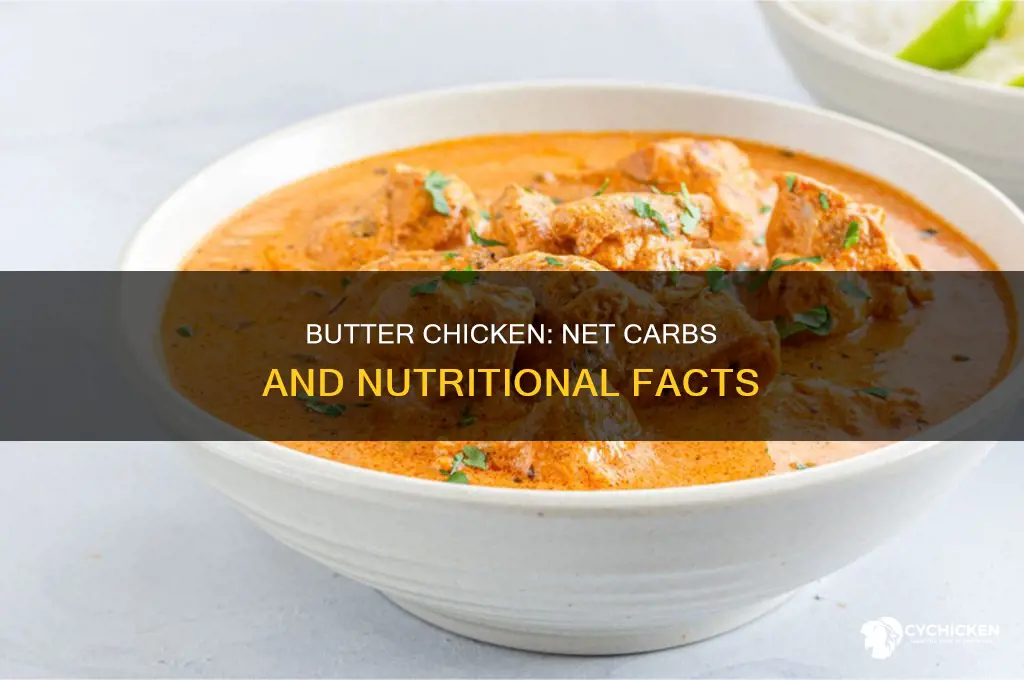how many net carbs are in butter chicken