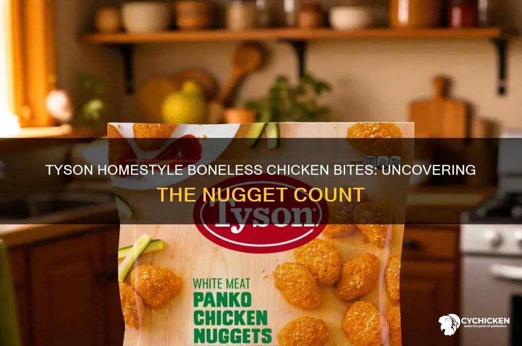 how many nuggets are in tyson homestyle boneless chicken bites