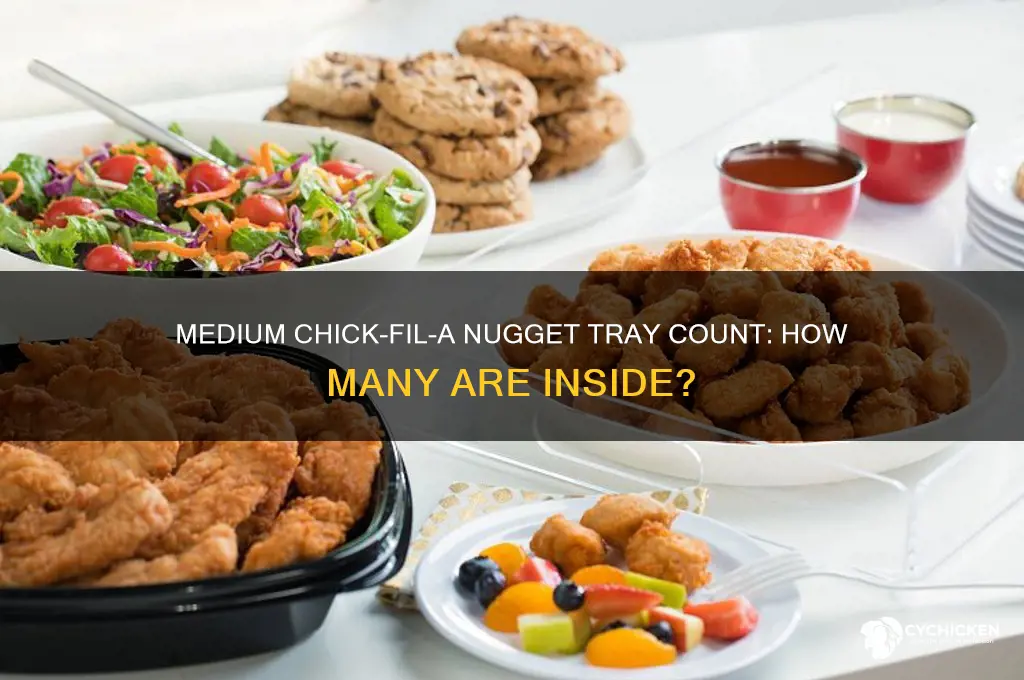 how many nuggets in a medium chick file tray