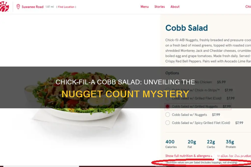 how many nuggets on a chick fila cobb
