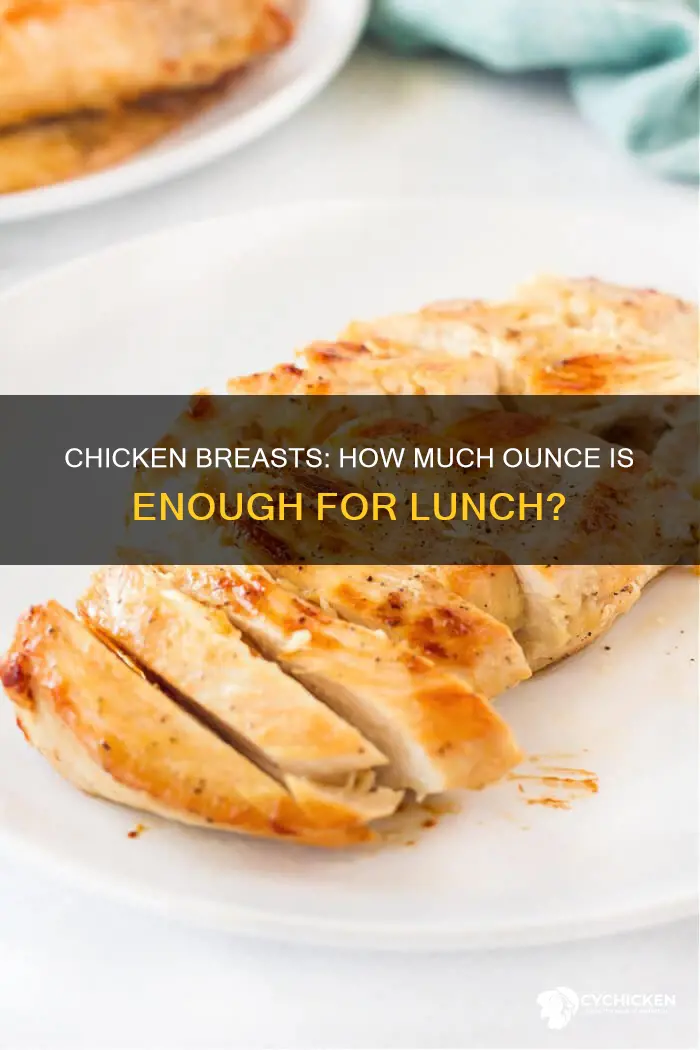 how many ouches of chicken brest to have for lunch