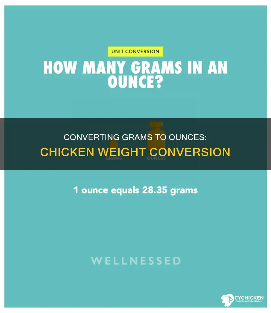how many ounces are in 40 grams of chicken