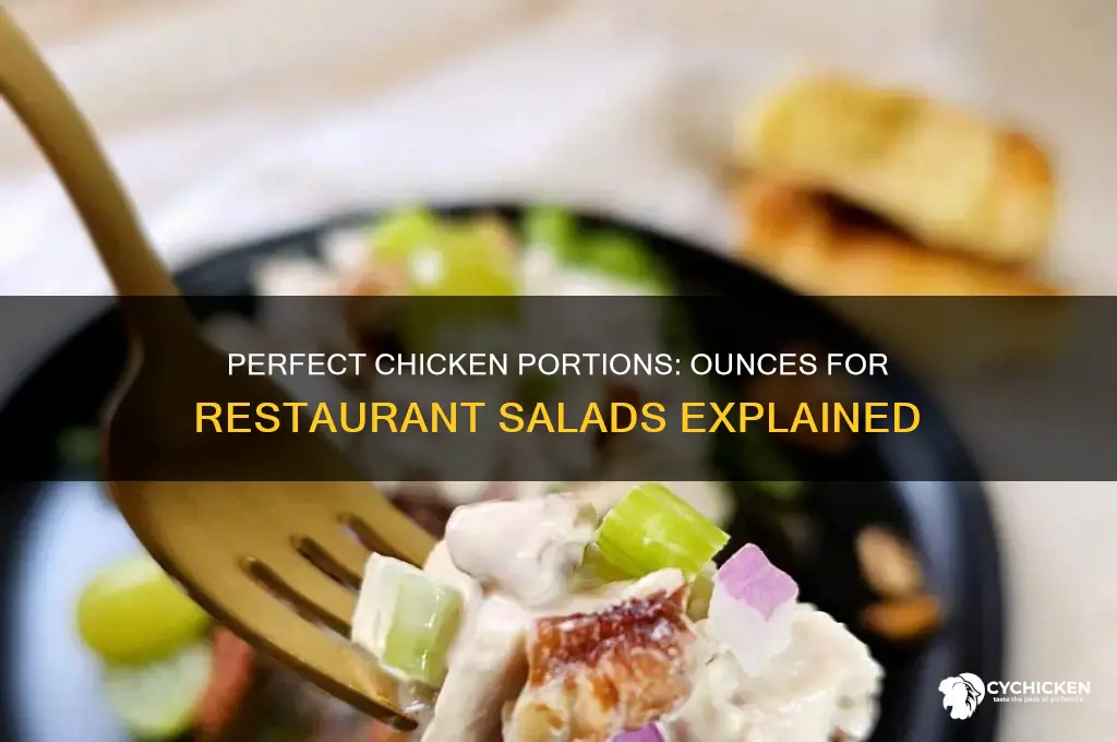 how many ounces chicken for restaurant salsd