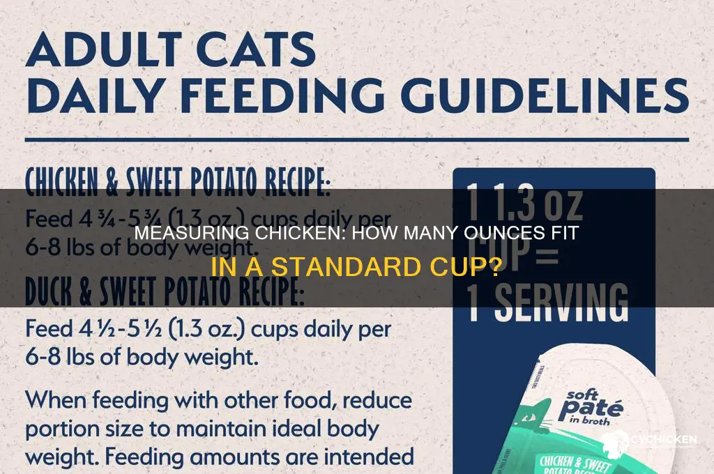 how many ounces chicken in a cup