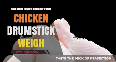 Fresh Chicken Drumsticks: Average Weights and Nutrition