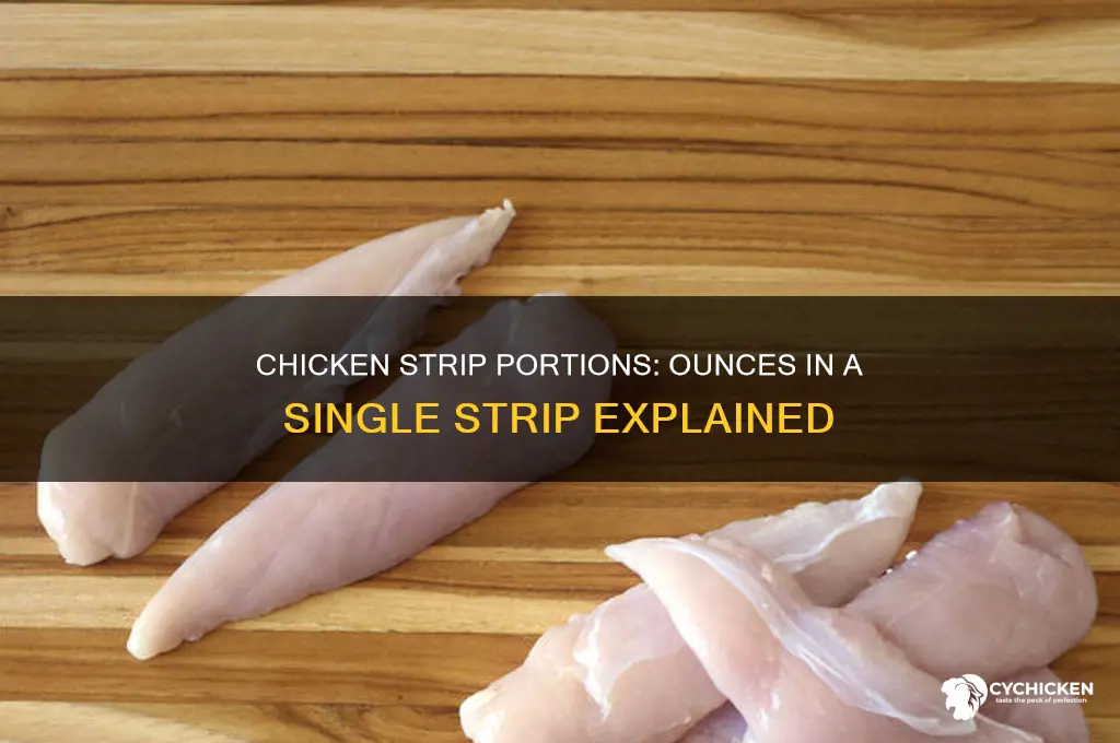 how many ounces in 1 chicken strip