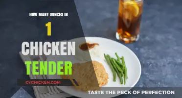 Chicken Tender Portions: Unveiling the Ounce Count in One Piece