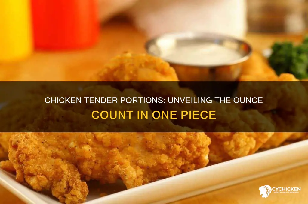 how many ounces in 1 chicken tender