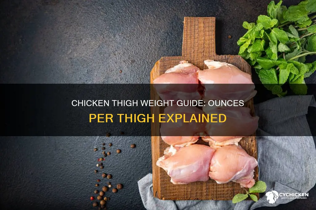 how many ounces in a chicken thight