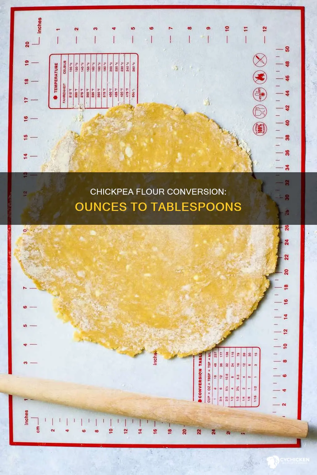 how many ounces in a tablespoon of chick pea flour