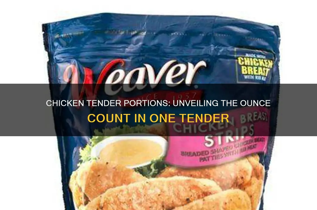 how many ounces in one chicken tender