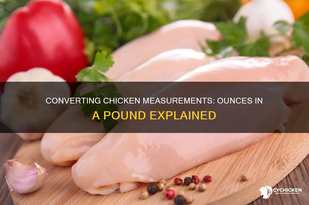 how many ounces in pound of chicken