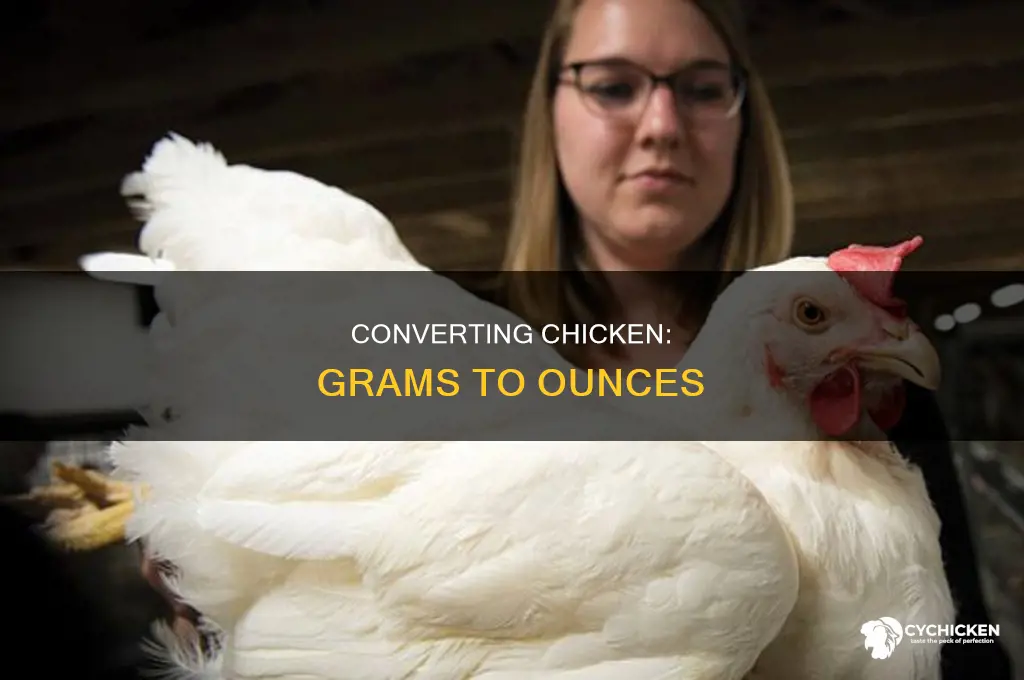 how many ounces is 400 grams of chicken