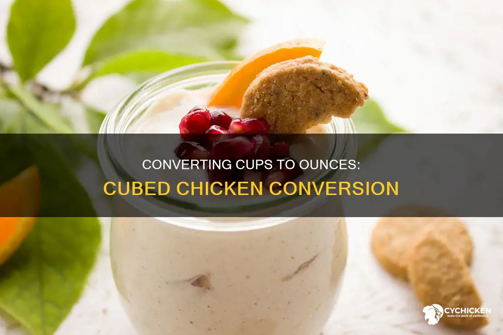 how many ounces is 5 cup of cubed chicken