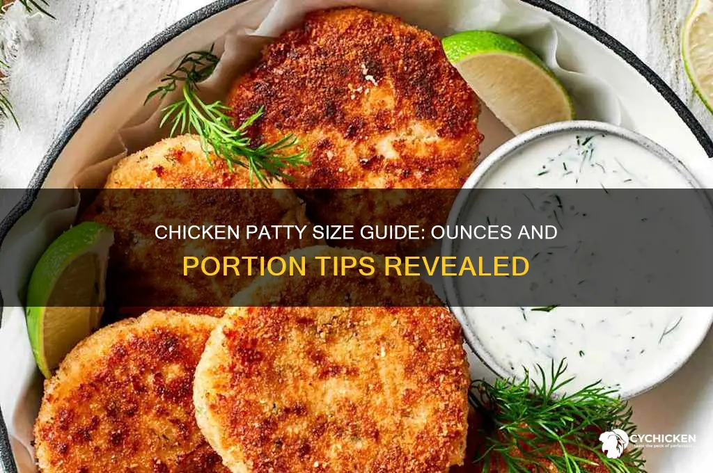 how many ounces is a chicken patty