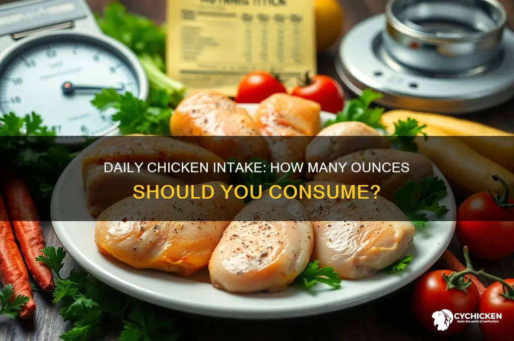 how many ounces of chicken a day