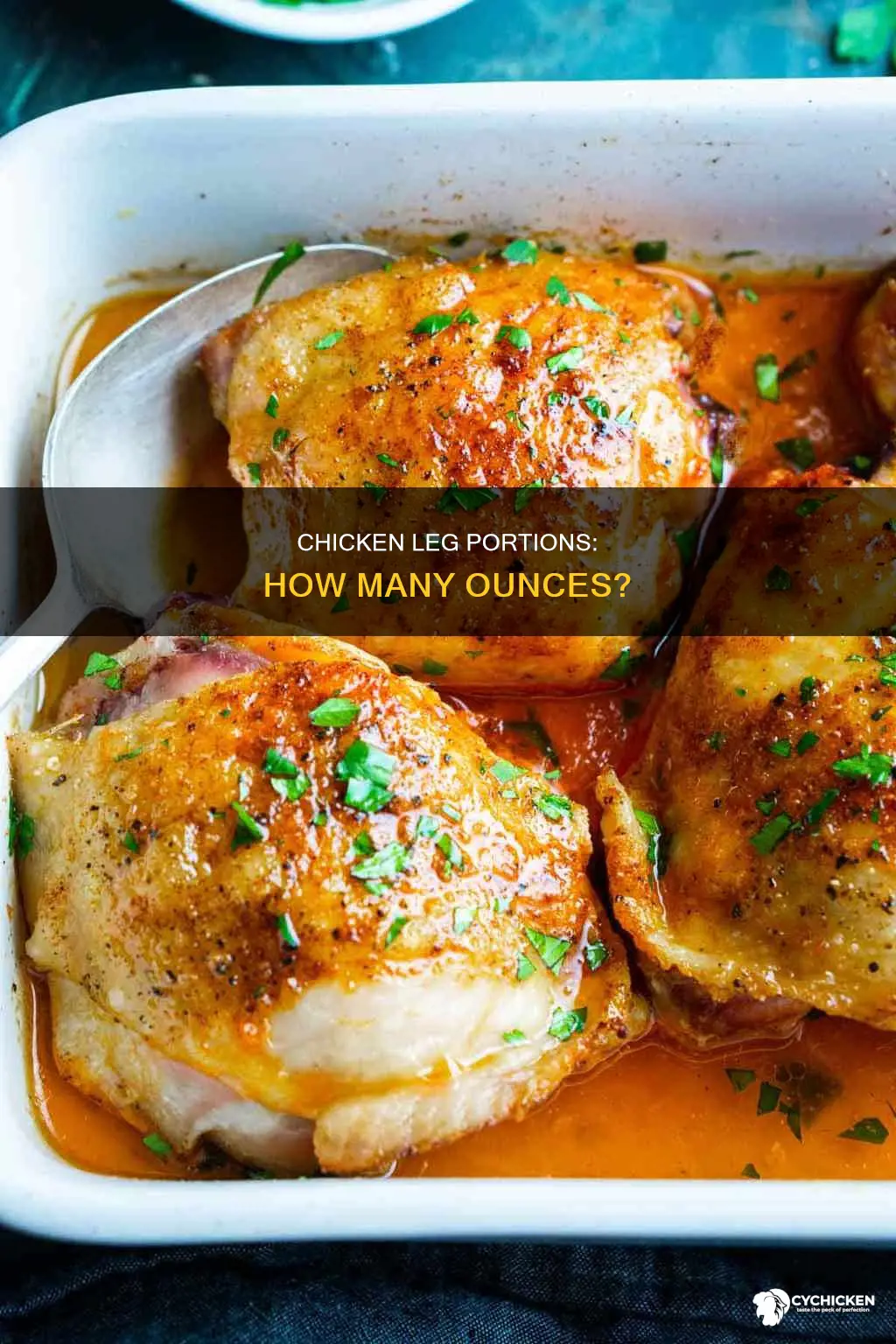 how many ounces of chicken does a chicken leg have