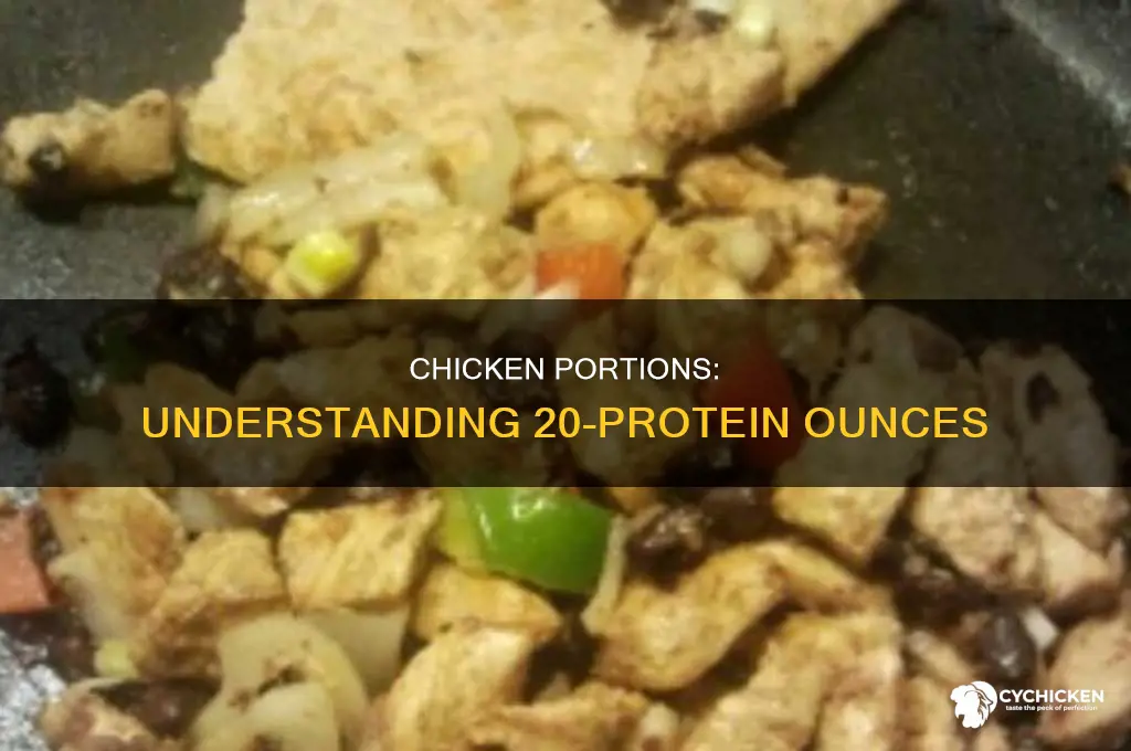 how many ounces of chicken equal 20 proteins