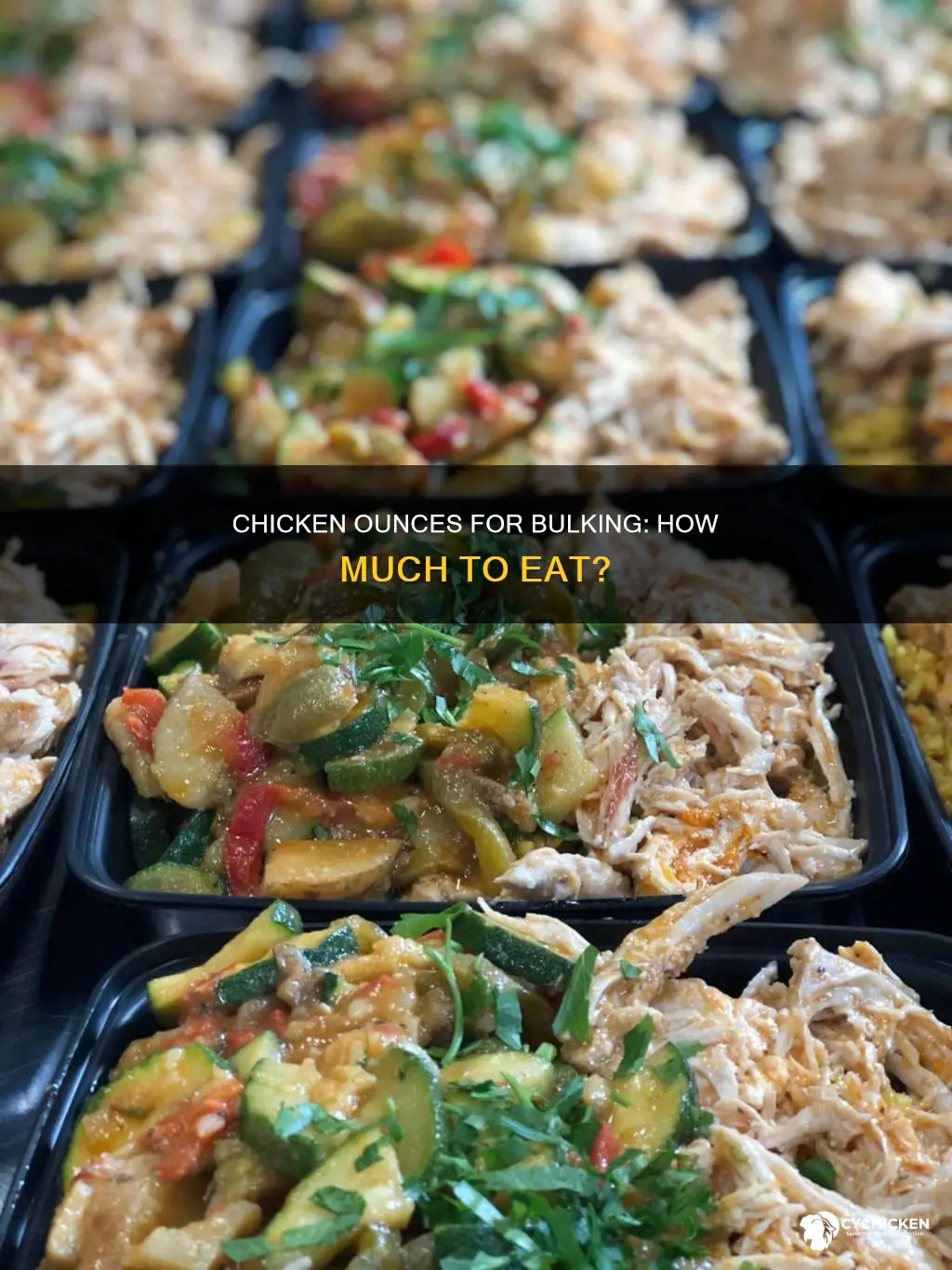 how many ounces of chicken for a meal bulking