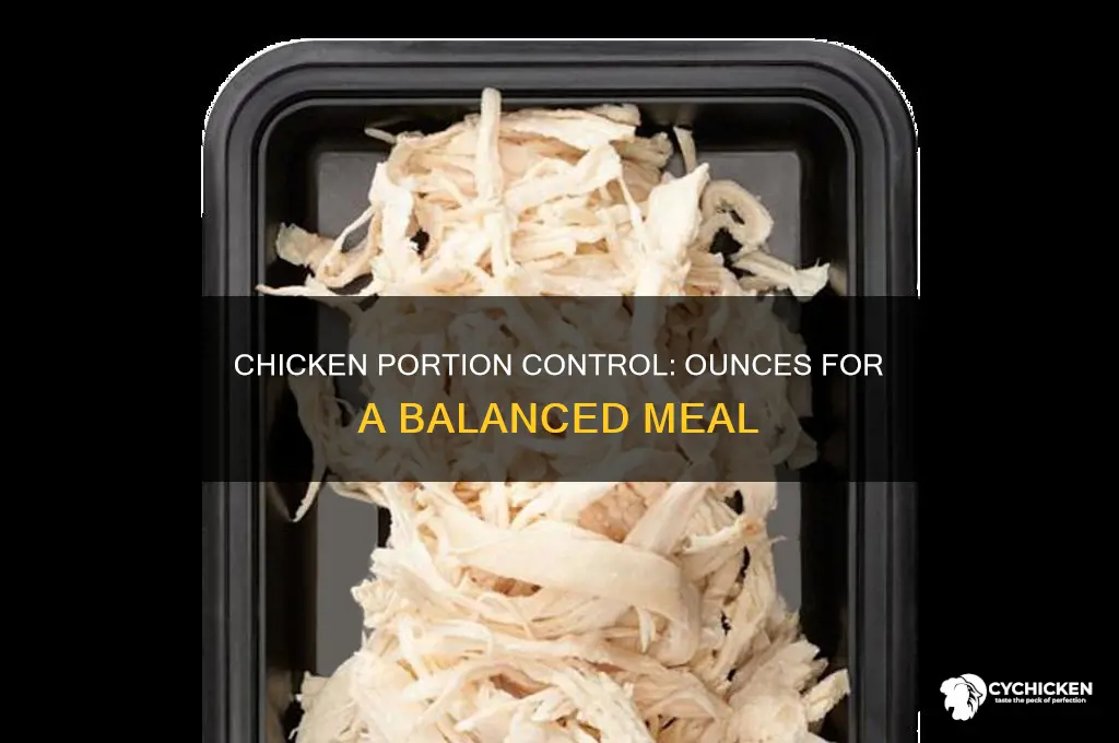 how many ounces of chicken for a meal