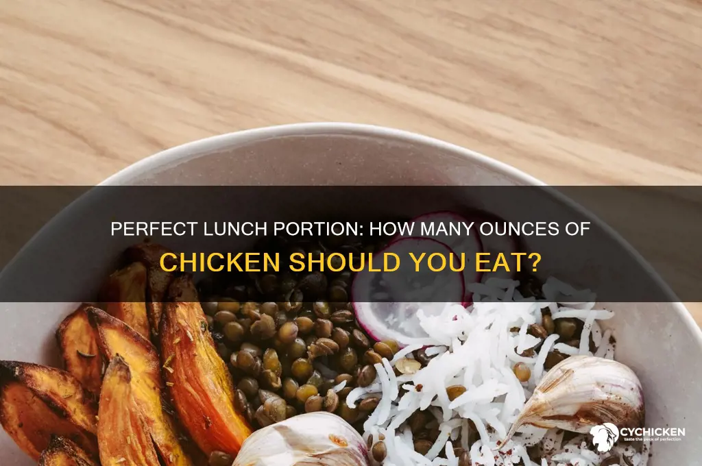 how many ounces of chicken for lunch