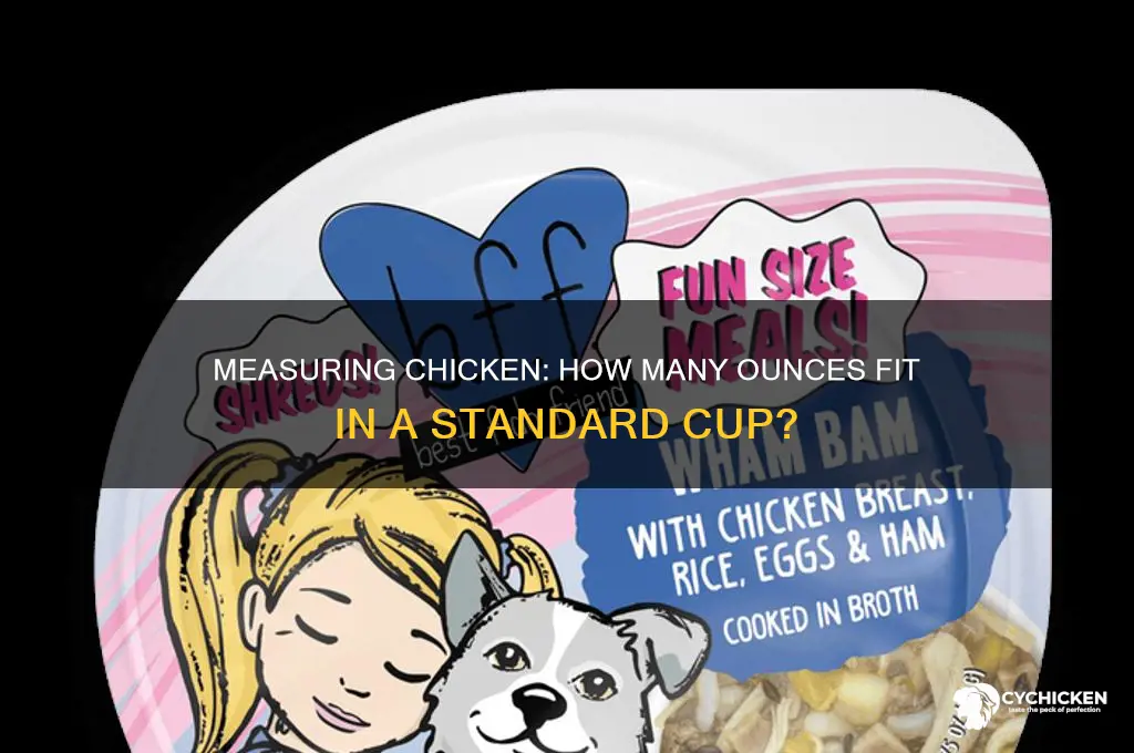 how many ounces of chicken in a cup