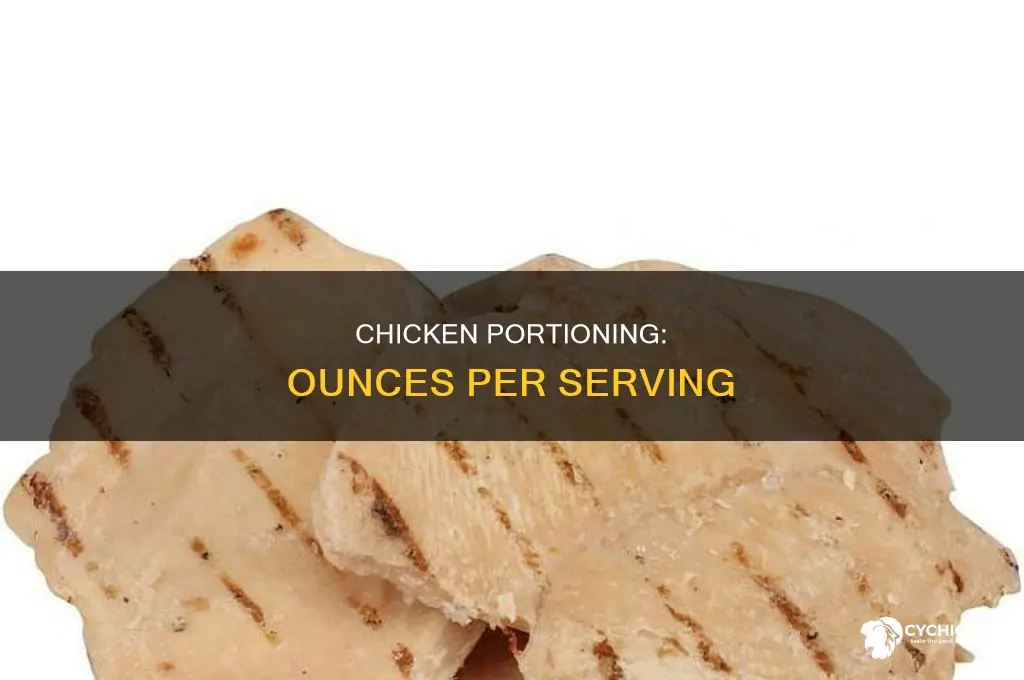 how many ounces of chicken in a portion