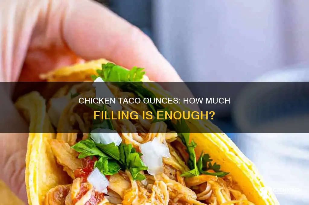 how many ounces of chicken in a taco