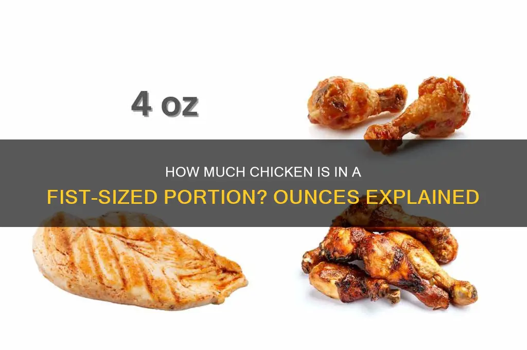 how many ounces of chicken in fist