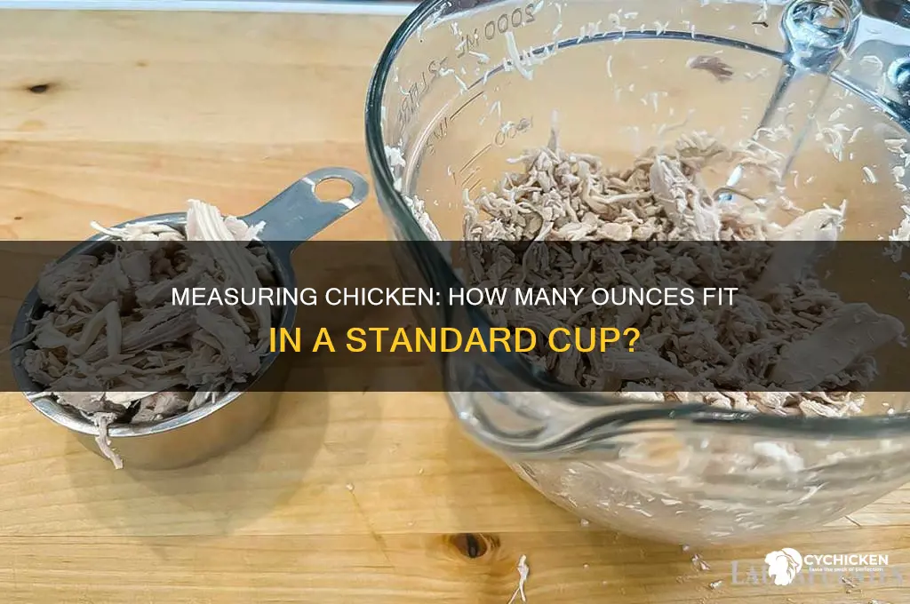 how many ounces of chicken ina cup