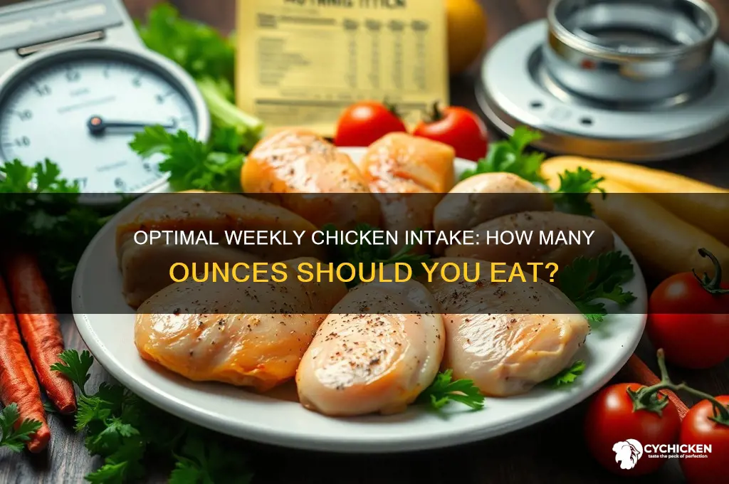 how many ounces of chicken na week