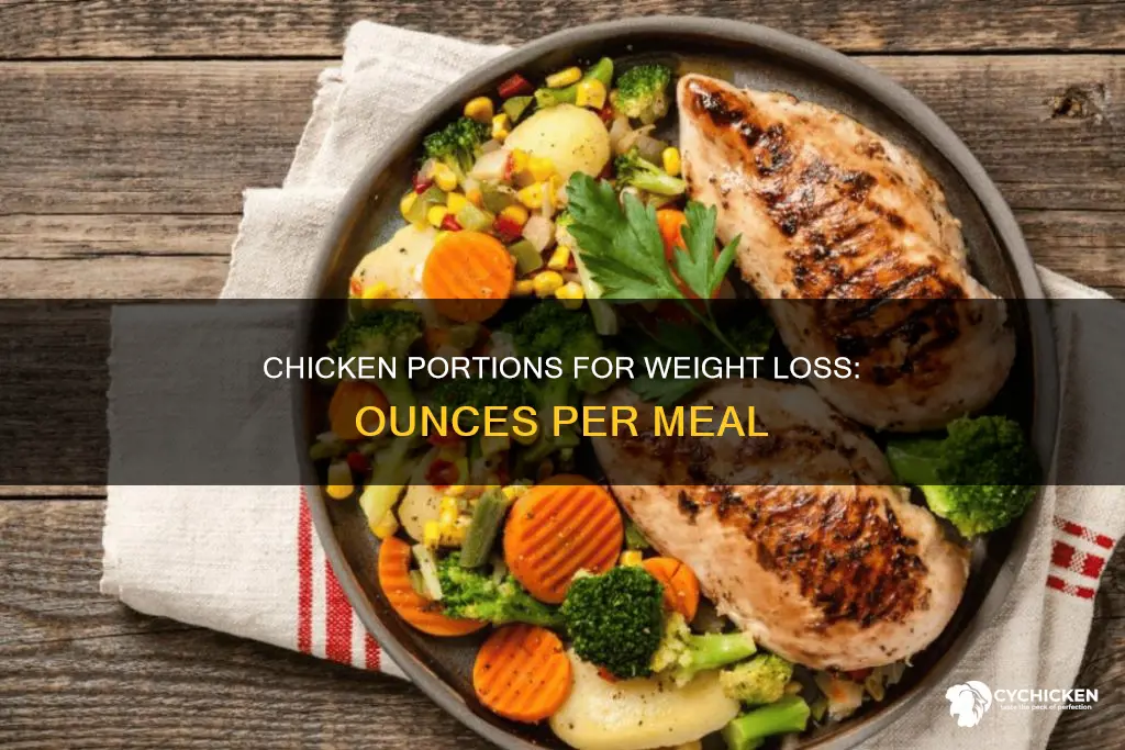how many ounces of chicken per meal to lose weight