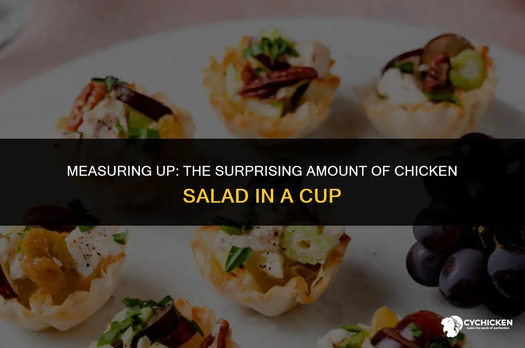 how many ounces of chicken salad in a cup