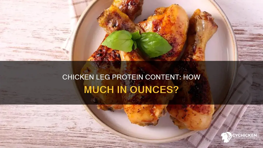how many ounces of protein in a chicken leg
