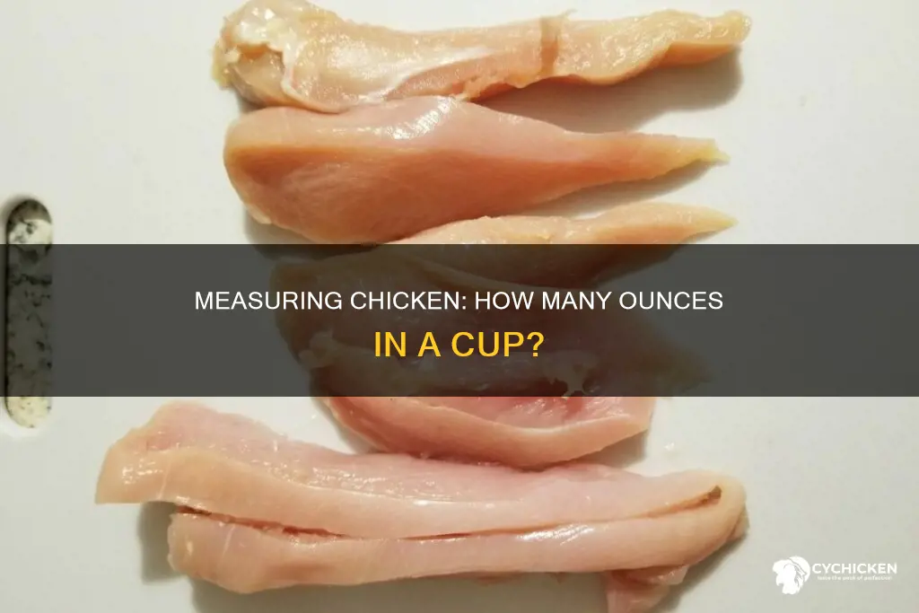 how many ounces of uncooked chicken in a cup