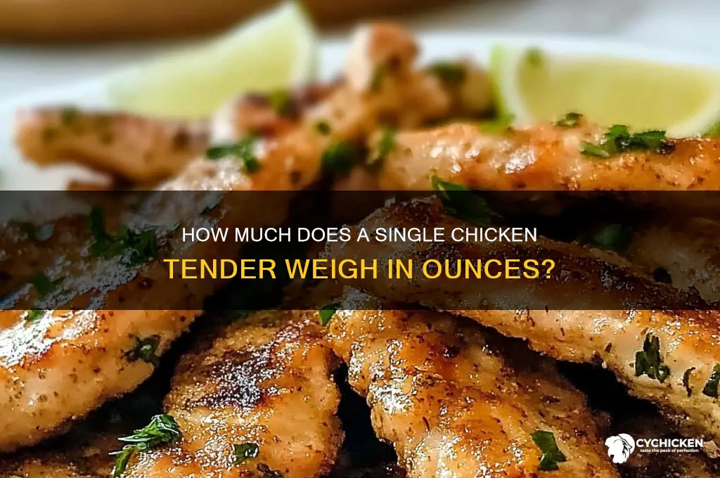 how many ounds is 1 chicken tneder