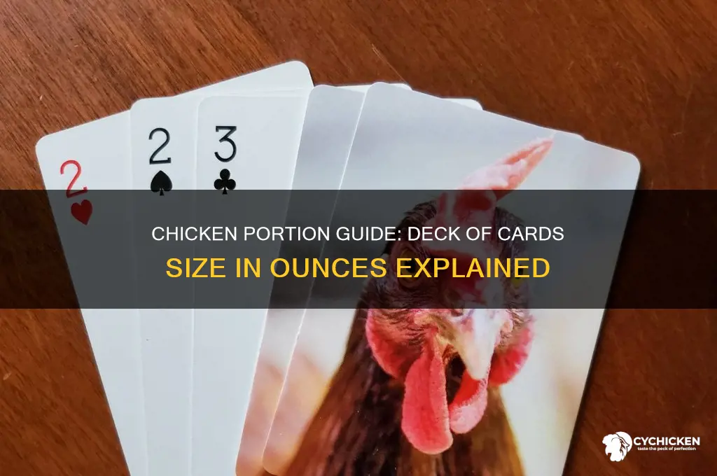 how many oz chicken deck of cards