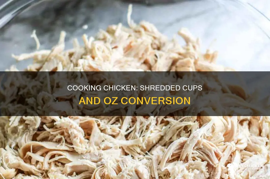 how many oz chicken for 4 cups shredded