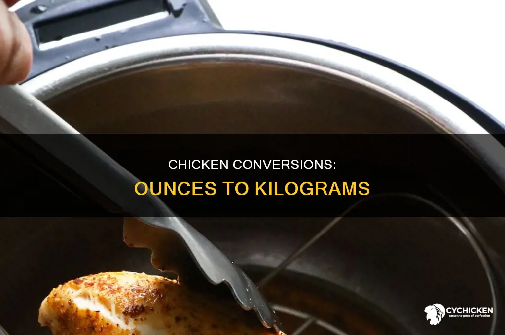 how many oz in a kg of chicken
