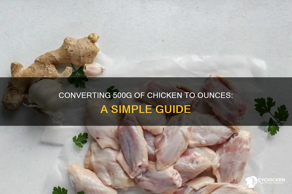 how many oz is 500g of chicken