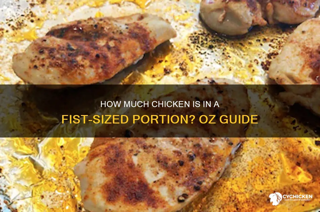 how many oz is a fist of chicken