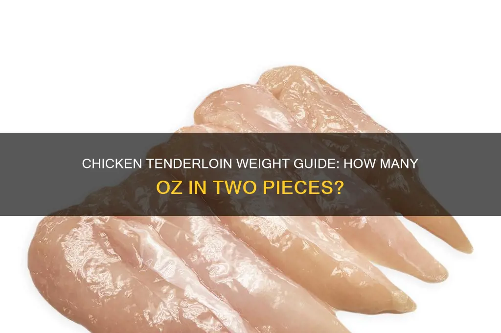 how many oz is two chicken tenderloins
