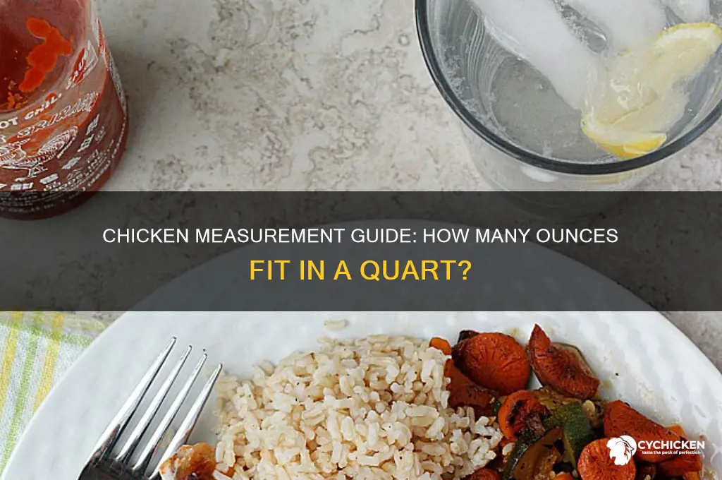 how many oz of chicken in a quart